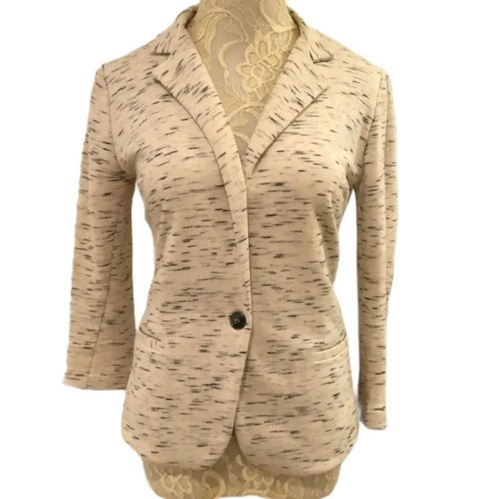 Anthropologie Cartonnier Cream Blazer w/ Flounce